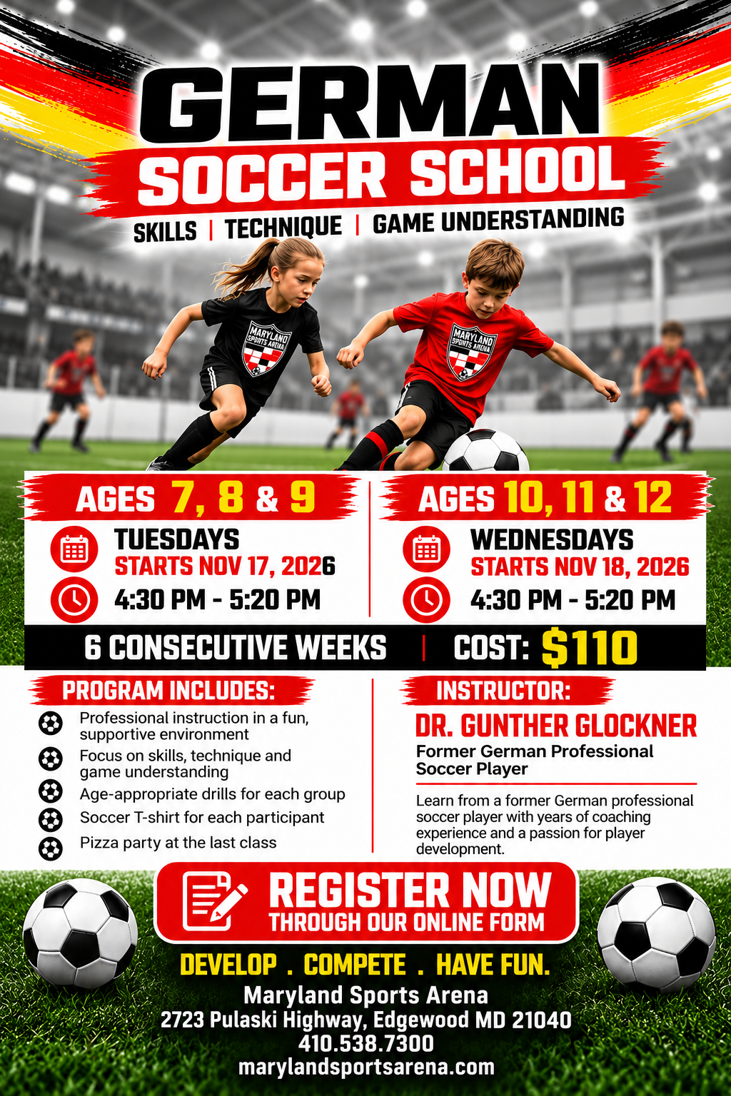 German Soccer School at Maryland Sports Arena