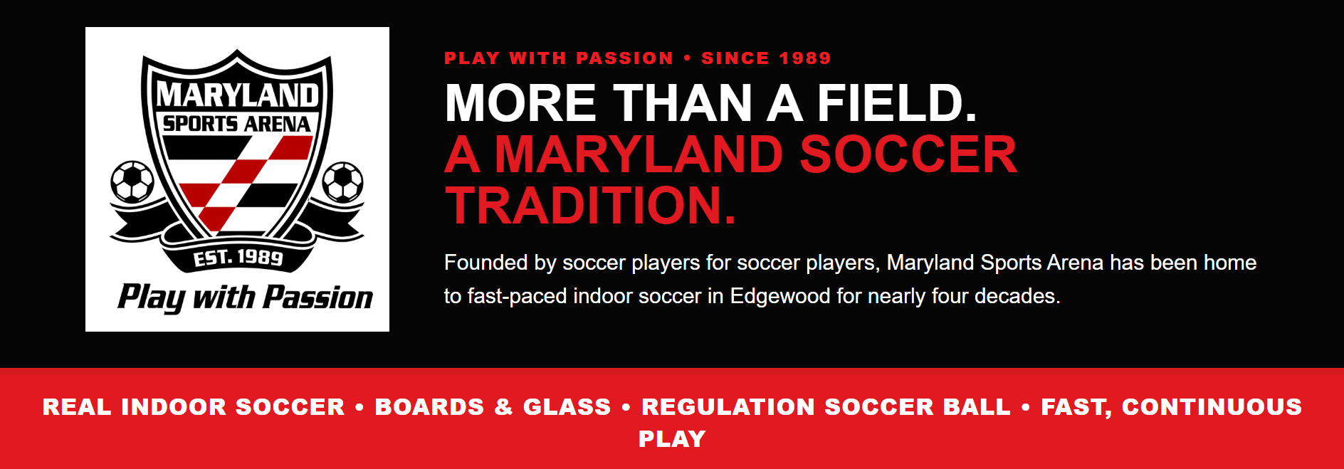 Maryland Sports Arena - Indoor Soccer Since 1989